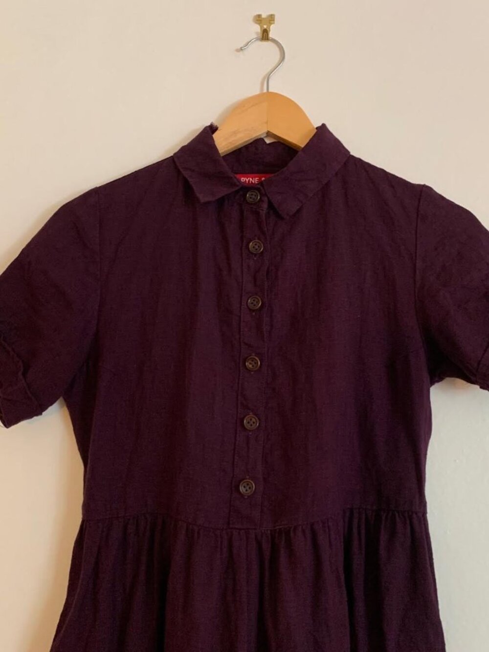 Pyne & Smith No. 22 Cassis Collared Linen Dress - Picture 2 of 8